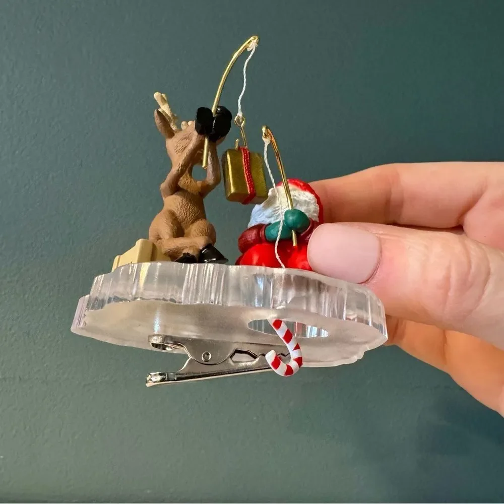 1995 Hallmark Collectors Club Fishing For Fun Clip On Vintage Keepsake Ornament